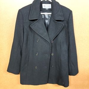 Bromley Wool Coat Jacket Size Small Black